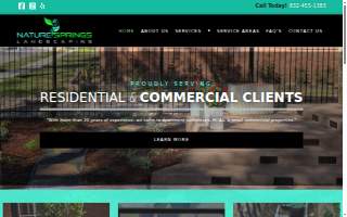 Nature Springs Landscaping website