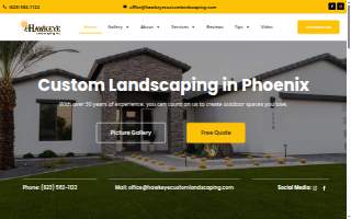 Hawkeye Landscaping Inc website