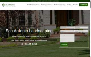 San Antonio Landscaping Services website