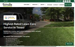 Texas Terrain Lawn Care website