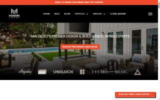Modern Yardz Landscaping San Diego website