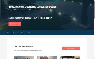 Gonzalez Construction & Landscape Design Inc. website