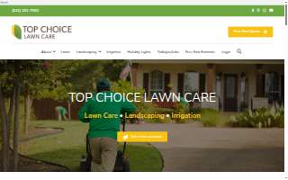 Top Choice Lawn Care website