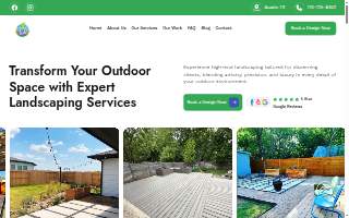 Transformed Landscaping Co. website