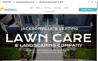 McDaniel's Lawn Care & Landscaping website