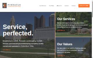 Pinnacle Landscaping website