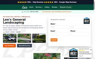 Lee's General Landscaping and Yard Clean Up website