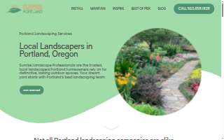 Sunrise Landscapers Portland website