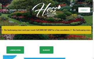 Hess' Landscaping & Nursery website