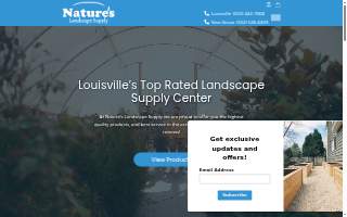 Nature's Landscape Supply website