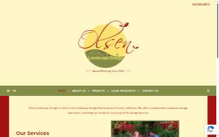Olsen Landscape Design website