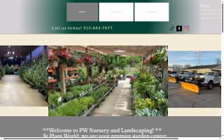 Plant World Nursery and Landscaping website