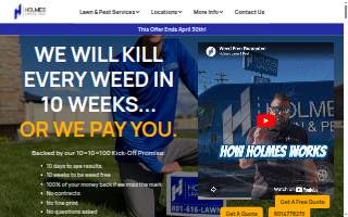 Holmes Lawn & Pest website