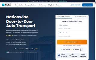 Bold Auto Transport - Texas's Top Choice for Auto Transport website