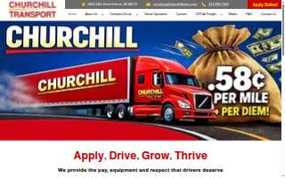 Churchill Transportation Inc of Detroit website
