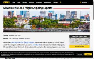 Estes Express Lines of Milwaukee website