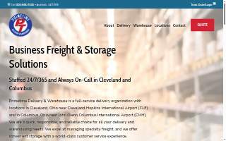 Prime Time Delivery & Warehouse of Cleveland website