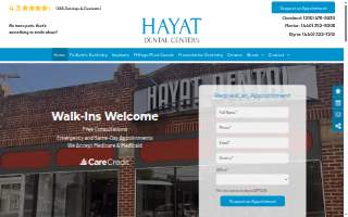 Hayat Dental Centers website