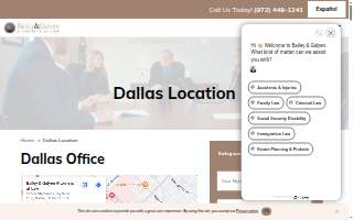 Bailey & Galyen Attorneys at Law of Dallas website