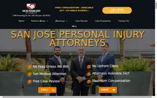 San Jose Personal Injury Attorneys website