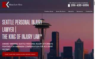 Khan Injury Law - Seattle website