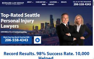 Bernard Law Group - Seattle Accident Attorneys website