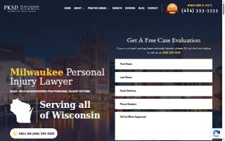 PKSD Accident and Injury Lawyers website