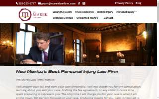 The Marek Law Firm website