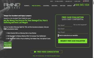 RHINO Lawyers of Tampa website