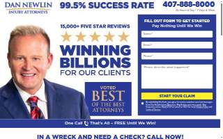 Dan Newlin Injury Attorneys of Tampa website