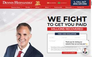 Dennis Hernandez Injury Attorneys website