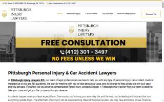 Pittsburgh Injury Lawyers P.C. website
