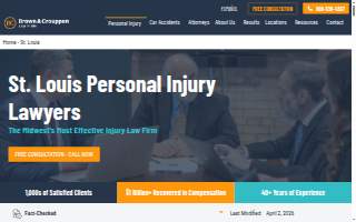 Brown & Crouppen: Injury and Car Accident Lawyers of St. Louis website