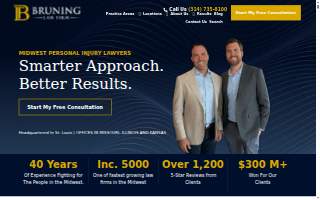 The Bruning Law Firm - Personal Injury Lawyers website