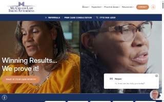 McCreadyLaw Injury Attorneys of St. Louis website