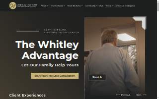 Whitley Law Firm Injury Lawyers website