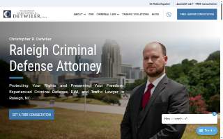 The Law Office of Christopher R. Detwiler, PLLC website