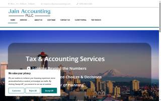 Jain Accounting (Formerly RainCity CPA, PLLC) website