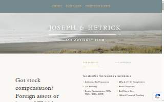 Joseph & Hetrick, LLC website