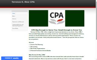 Rice Terrence CPA website