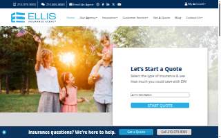 Ellis Insurance Agency website