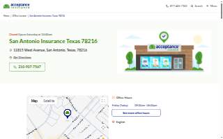 Acceptance Insurance of San Antonio website