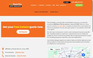 La Familia Auto Insurance of San Antonio website