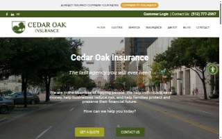 Cedar Oak Insurance website