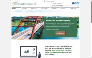 Austin Area Insurance Agency website