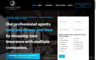 Johnston Insurance Agency website