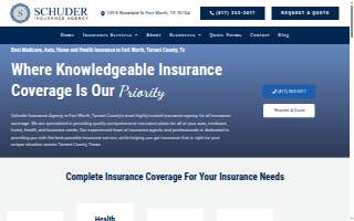 Schuder Insurance Agency - Fort Worth website