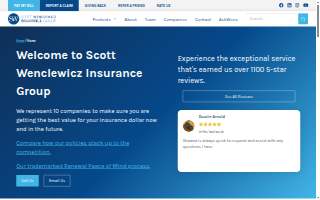 Scott Wenclewicz Insurance Group website