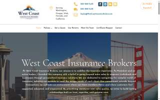 West Coast Insurance Brokers, Inc. website