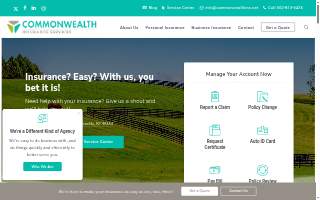 Commonwealth Insurance Services website
